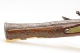 LEBANESE Flintlock BLUNDERBUSS Pistol by ASSAAD ATA of ZAHLÉ Antique ELEGANT Damascus Twist Barrel & Wire Inlays Throughout - 18 of 18
