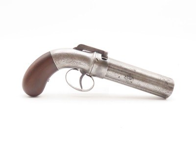 GOLD RUSH Era ALLEN & THURBER Antique WORCHESTER Period PEPPERBOX RevolverENGRAVED First DA Revolving Percussion Pistol - Image 15 of 18