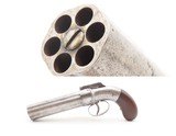 GOLD RUSH Era ALLEN & THURBER Antique WORCHESTER Period PEPPERBOX RevolverENGRAVED First DA Revolving Percussion Pistol