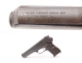 CZECH CZ Model 52 SEMI-AUTO 7.62x25 Czechoslovakian MILITARY Pistol C&R1952 Dated “vz. 52” Military Designation - 1 of 19