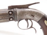 SCARCE ANTEBELLUM Antique STOCKING & Co. .31 Perc. PEPPERBOX Point & ShootENGRAVED Pre-CIVIL WAR Era 6-Shot BELLY GUN - 4 of 16