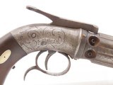 SCARCE ANTEBELLUM Antique STOCKING & Co. .31 Perc. PEPPERBOX Point & ShootENGRAVED Pre-CIVIL WAR Era 6-Shot BELLY GUN - 15 of 16