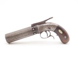 SCARCE ANTEBELLUM Antique STOCKING & Co. .31 Perc. PEPPERBOX Point & ShootENGRAVED Pre-CIVIL WAR Era 6-Shot BELLY GUN - 2 of 16