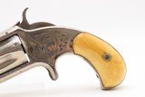 CASED & ENGRAVED Antique SMITH & WESSON Number 1-1/2 WILD WEST .32 Revolver FRONTIER .32 Caliber RF Spur Trigger w/IVORY GRIPS - 16 of 19