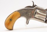 CASED & ENGRAVED Antique SMITH & WESSON Number 1-1/2 WILD WEST .32 Revolver FRONTIER .32 Caliber RF Spur Trigger w/IVORY GRIPS - 6 of 19