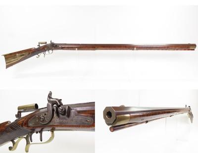 Gorgeous TIGER MAPLE STOCKED Antique DREPPERD FULL STOCK Long Rifle .50 Cal HOMESTEAD|HUNTING Rifle with DOUBLE SET TRIGGERS