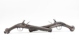 PAIR of ENGRAVED & SILVER INLAID Antique Ornate CAUCASIAN Flintlock Pistols OTTOMAN Early 18th Century DRAGOON Horse Pistols - Image 2 of 25