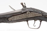 PAIR of ENGRAVED & SILVER INLAID Antique Ornate CAUCASIAN Flintlock Pistols OTTOMAN Early 18th Century DRAGOON Horse Pistols - Image 22 of 25