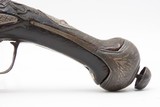 PAIR of ENGRAVED & SILVER INLAID Antique Ornate CAUCASIAN Flintlock Pistols OTTOMAN Early 18th Century DRAGOON Horse Pistols - Image 20 of 25