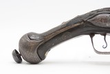 PAIR of ENGRAVED & SILVER INLAID Antique Ornate CAUCASIAN Flintlock Pistols OTTOMAN Early 18th Century DRAGOON Horse Pistols - Image 12 of 25