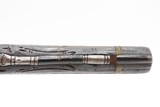 PAIR of ENGRAVED & SILVER INLAID Antique Ornate CAUCASIAN Flintlock Pistols OTTOMAN Early 18th Century DRAGOON Horse Pistols - Image 9 of 25