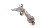 PAIR of ENGRAVED & SILVER INLAID Antique Ornate CAUCASIAN Flintlock Pistols OTTOMAN Early 18th Century DRAGOON Horse Pistols - Image 24 of 25