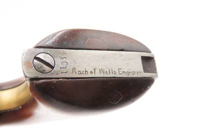 1863 mfr. ENGRAVED Antique CIVIL WAR Antique COLT M1860 .44 Percussion ARMY ENGRAVER RACHEL WELLS w/ SHOULDER STOCK - Image 20 of 25