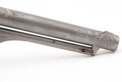 1863 mfr. ENGRAVED Antique CIVIL WAR Antique COLT M1860 .44 Percussion ARMY ENGRAVER RACHEL WELLS w/ SHOULDER STOCK - Image 17 of 25