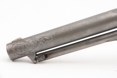 1863 mfr. ENGRAVED Antique CIVIL WAR Antique COLT M1860 .44 Percussion ARMY ENGRAVER RACHEL WELLS w/ SHOULDER STOCK - Image 16 of 25