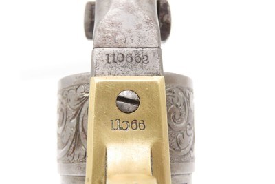 1863 mfr. ENGRAVED Antique CIVIL WAR Antique COLT M1860 .44 Percussion ARMY ENGRAVER RACHEL WELLS w/ SHOULDER STOCK - Image 3 of 25