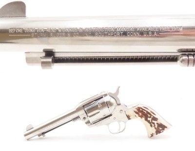 RUGER VAQUERO Single Action .45 Long Colt 6-SHOT Modern Revolver STAG GRIP1997 mfg. Based on the RUGER BLACKHAWK