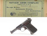 SAVAGE M1907 7.65mm (.32 ACP) Exposed Hammer FACTORY BOX Pocket Pistol C&RSemi-Automatic SELF DEFENSE Gun Made Circa 1910 - 1 of 25