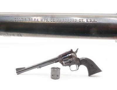 1974 mfr. COLT Single Action “NEW FRONTIER BUNTLINE” .22 RF C&R Revolver6-ShotTarget Shooter w/ EXTRA .22 MAGNUM CYLINDER