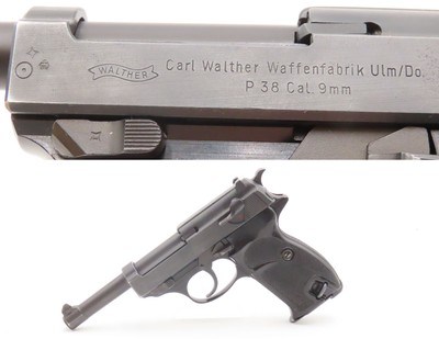 Early 1960s West German WALTHER P38 9mm Semi-Automatic MILITARY Pistol C&RPattern used by the GERMAN MILITARY in WORLD WAR II