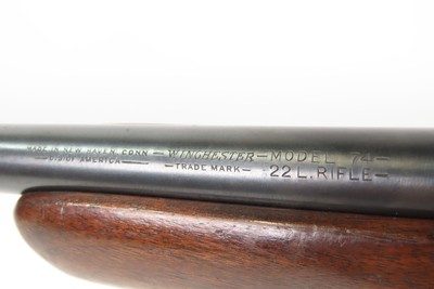 1947 mfr. WINCHESTER Model 74 .22 LR 14-Shot SEMI-AUTO Rifle C&RSome Used by GREAT BRITAIN During WORLD WAR II - Image 18 of 20