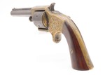 Engraved NEW YORK EAGLE ARMS 1860s PLANTS Front Loading Cup Primed Revolver Antique CIVIL WAR ERA .30 Cal. Spur Trigger Sidearm - 8 of 19