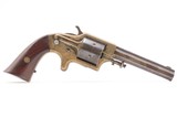Engraved NEW YORK EAGLE ARMS 1860s PLANTS Front Loading Cup Primed Revolver Antique CIVIL WAR ERA .30 Cal. Spur Trigger Sidearm - 17 of 19