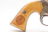 1905 ENGRAVED, SILVER PLATED COLT Bisley SAA .32-20 WCF Revolver C&R CARVED EAGLE & SNAKE IVORY GRIPS - Image 2 of 25