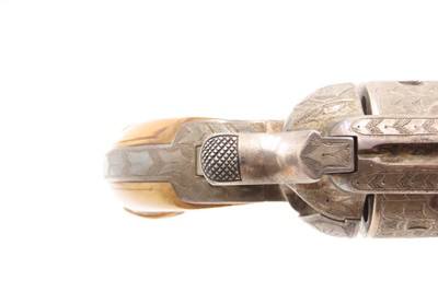 1905 ENGRAVED, SILVER PLATED COLT Bisley SAA .32-20 WCF Revolver C&R CARVED EAGLE & SNAKE IVORY GRIPS - Image 3 of 25