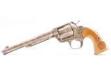 1905 ENGRAVED, SILVER PLATED COLT Bisley SAA .32-20 WCF Revolver C&R CARVED EAGLE & SNAKE IVORY GRIPS - Image 6 of 25