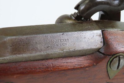 Scarce 1 of 982 CIVIL WAR Antique J. HENRY & SON “SABER” Rifle for MILITIAPENNSYLVANIA Made CONTRACT Rifle w/BRASS FURNITURE - Image 20 of 22