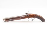 BANK NOTE ENGRAVED English GLENTON Antique SILVER INLAID Percussion PistolBritish SELF DEFENSE Pistol Made Circa 1840 - Image 15 of 18