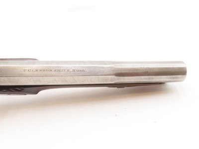 BANK NOTE ENGRAVED English GLENTON Antique SILVER INLAID Percussion PistolBritish SELF DEFENSE Pistol Made Circa 1840 - Image 11 of 18