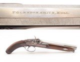 BANK NOTE ENGRAVED English GLENTON Antique SILVER INLAID Percussion PistolBritish SELF DEFENSE Pistol Made Circa 1840 - Image 1 of 18