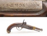 FRENCH Antique TULLE ARSENAL .69 M1822 Percussion Conversion MILITARY T Bis Flintlock to Percussion & “1816 and 1821” Dated - 1 of 20