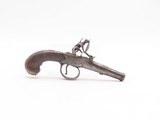 PAIR of SILVER WIRE INLAID British KNIGHT Antique Boxlock FLINTLOCK Pistols MATCHING BRACE of ENGRAVED SELF DEFENSE Pocket Guns - 23 of 25