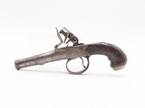 PAIR of SILVER WIRE INLAID British KNIGHT Antique Boxlock FLINTLOCK Pistols MATCHING BRACE of ENGRAVED SELF DEFENSE Pocket Guns - 20 of 25