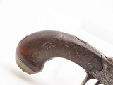 PAIR of SILVER WIRE INLAID British KNIGHT Antique Boxlock FLINTLOCK Pistols MATCHING BRACE of ENGRAVED SELF DEFENSE Pocket Guns - 10 of 25