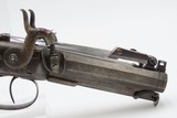 English ENGRAVED Antique BLANCH DOUBLEBARREL Percussion Pistol SNAP BAYONET With Custom Fitted Wooden Case - Image 4 of 17