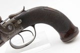 English ENGRAVED Antique BLANCH DOUBLEBARREL Percussion Pistol SNAP BAYONET With Custom Fitted Wooden Case - Image 15 of 17
