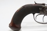 English ENGRAVED Antique BLANCH DOUBLEBARREL Percussion Pistol SNAP BAYONET With Custom Fitted Wooden Case - Image 5 of 17