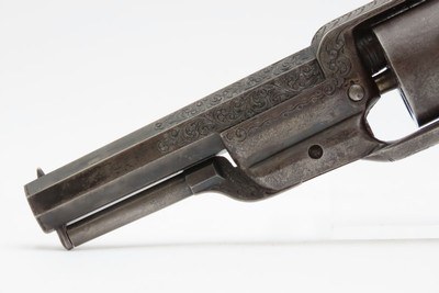 GUSTAVE YOUNG ENGRAVED Antique COLT 1855 ROOT Sidehammer Revolver CASEDPERCUSSION .28 Caliber Revolver w/ACCESSORIES - Image 9 of 20