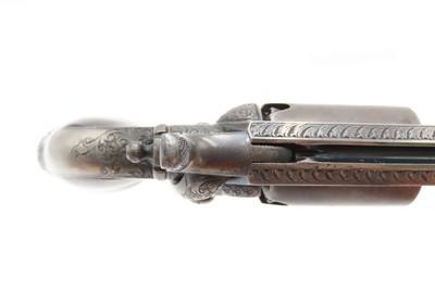 GUSTAVE YOUNG ENGRAVED Antique COLT 1855 ROOT Sidehammer Revolver CASEDPERCUSSION .28 Caliber Revolver w/ACCESSORIES - Image 4 of 20