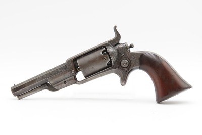 GUSTAVE YOUNG ENGRAVED Antique COLT 1855 ROOT Sidehammer Revolver CASEDPERCUSSION .28 Caliber Revolver w/ACCESSORIES - Image 11 of 20