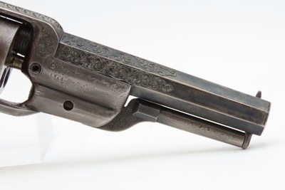 GUSTAVE YOUNG ENGRAVED Antique COLT 1855 ROOT Sidehammer Revolver CASEDPERCUSSION .28 Caliber Revolver w/ACCESSORIES - Image 2 of 20