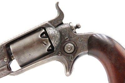 GUSTAVE YOUNG ENGRAVED Antique COLT 1855 ROOT Sidehammer Revolver CASEDPERCUSSION .28 Caliber Revolver w/ACCESSORIES - Image 18 of 20