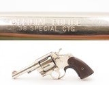 1950 COLT “OFFICIAL POLICE” .38 Special Double Action C&R Revolver NICKELED Revolver Used by POLICE FORCES and the US Military - 1 of 19