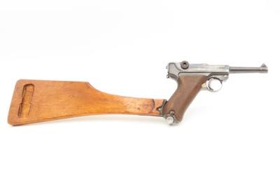 WORLD WAR I Dated DWM Imperial German LUGER P.08 Pistol C&R SHOULDER STOCK1914 “GREAT WAR” Dated SEMI-AUTO Military Sidearm - Image 15 of 23