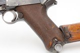 WORLD WAR I Dated DWM Imperial German LUGER P.08 Pistol C&R SHOULDER STOCK1914 “GREAT WAR” Dated SEMI-AUTO Military Sidearm - Image 9 of 23