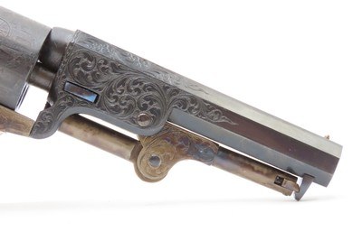 Pre-CIVIL WAR Antique COLT 1849 Percussion POCKET Revolver CASED & ENGRAVED WILD WEST|FRONTIER SIX-SHOOTER With ACCESSORIES - Image 4 of 18